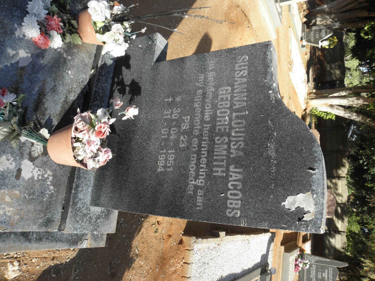 JACOBS Susanna Louisa nee SMITH 1951-1994