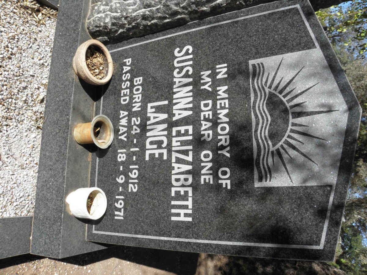 LANGE Susanna Elizabeth 1912-1971