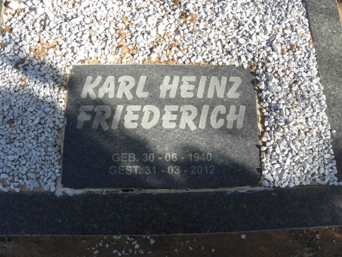 ? Karl Heinz Friederich 1940-2012
