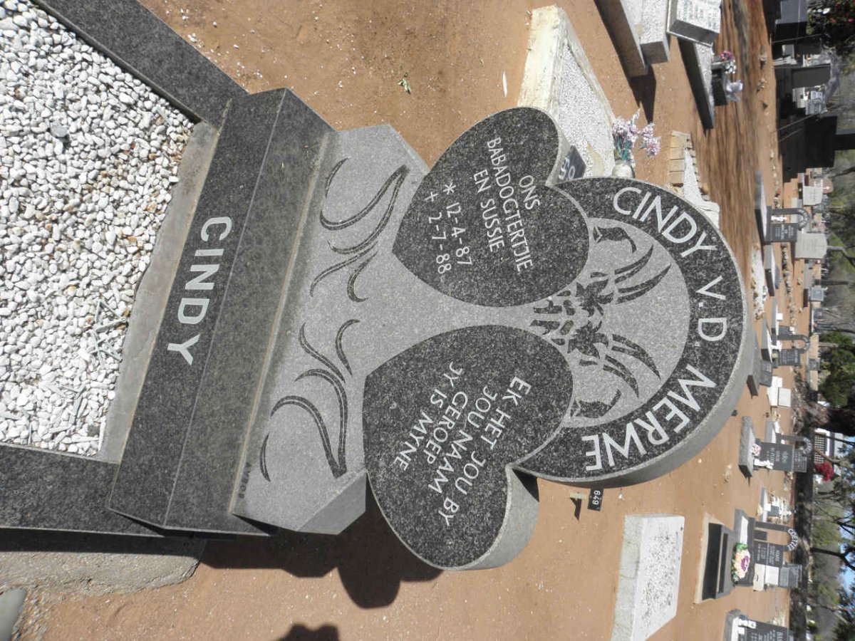 MERWE Cindy, v.d. 1987-1988