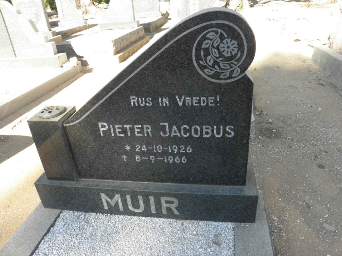 MUIR Pieter Jacobus 1926-1966