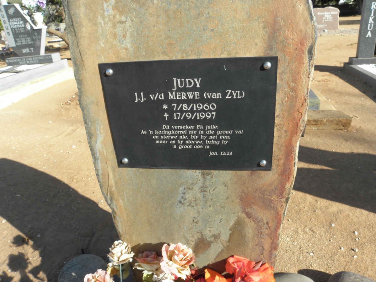 MERWE J.J., v.d. nee VAN ZYL 1960-1997