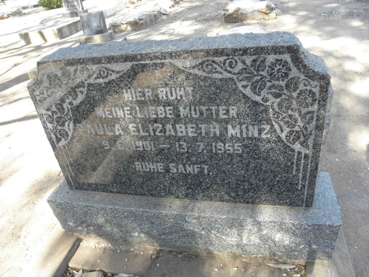 MINZ Paula Elizabeth 1901-1955