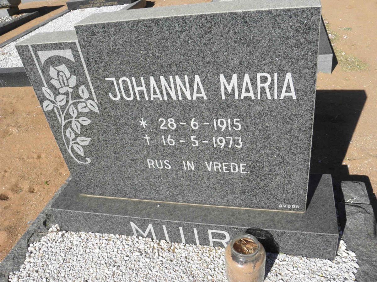 MUIR Johanna Maria 1915-1973