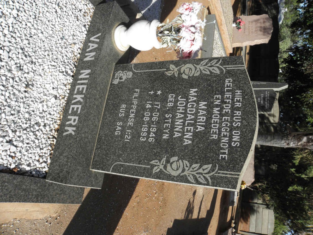 NIEKERK Maria Magdalena Johanna, van nee STEYN 1946-1993