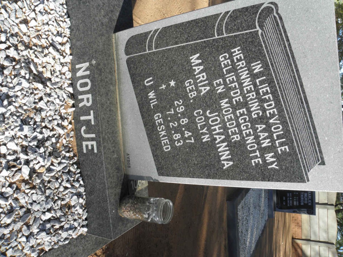 NORTJE Maria Johanna nee COLYN 1947-1983