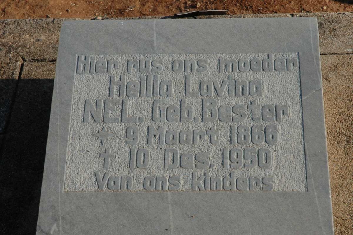 NEL Heilla Lavina nee BESTER 1866-1950