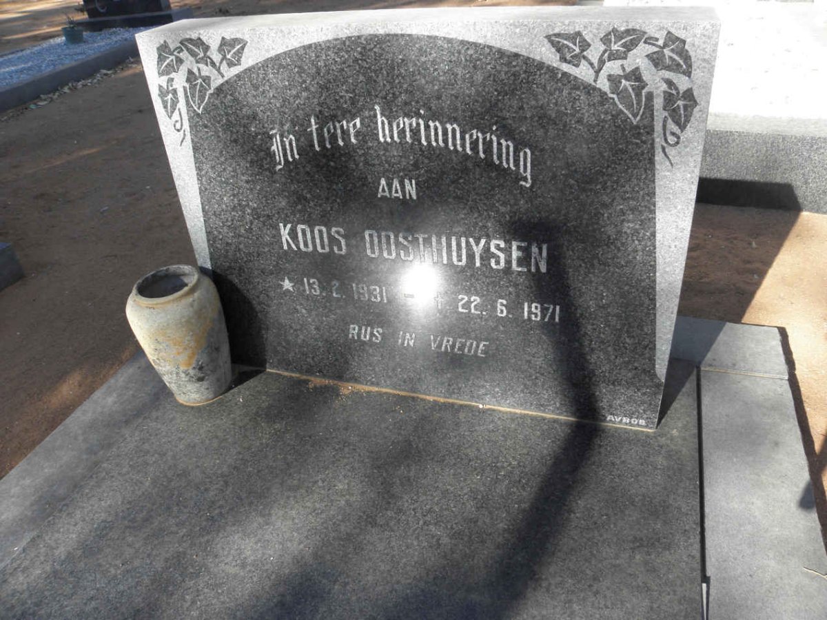 OOSTHUYSEN Koos 1931-1971