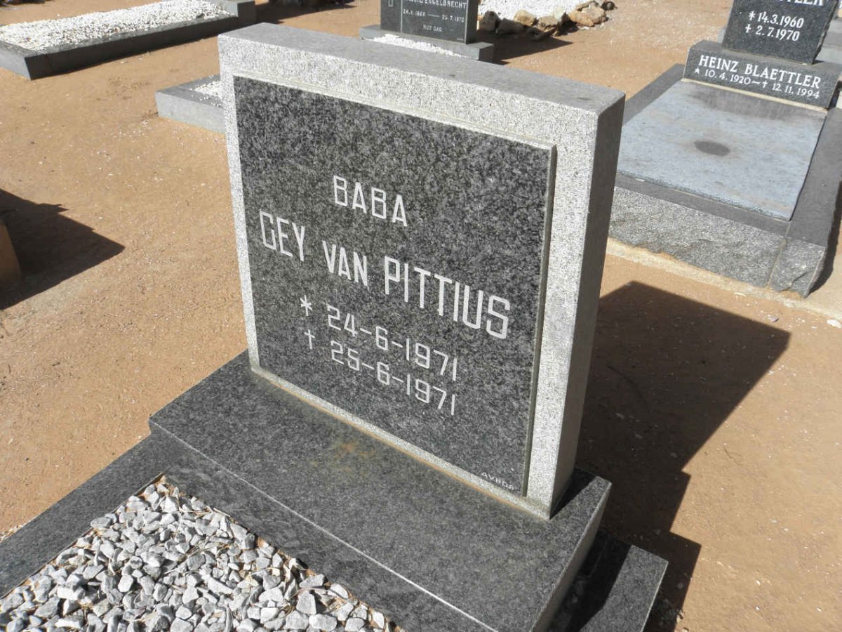 PITTIUS Gey, van 1971-1971