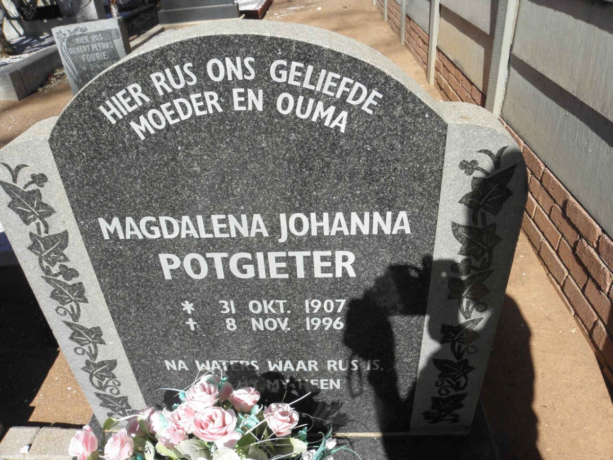POTGIETER Magdalena Johanna 1907-1996