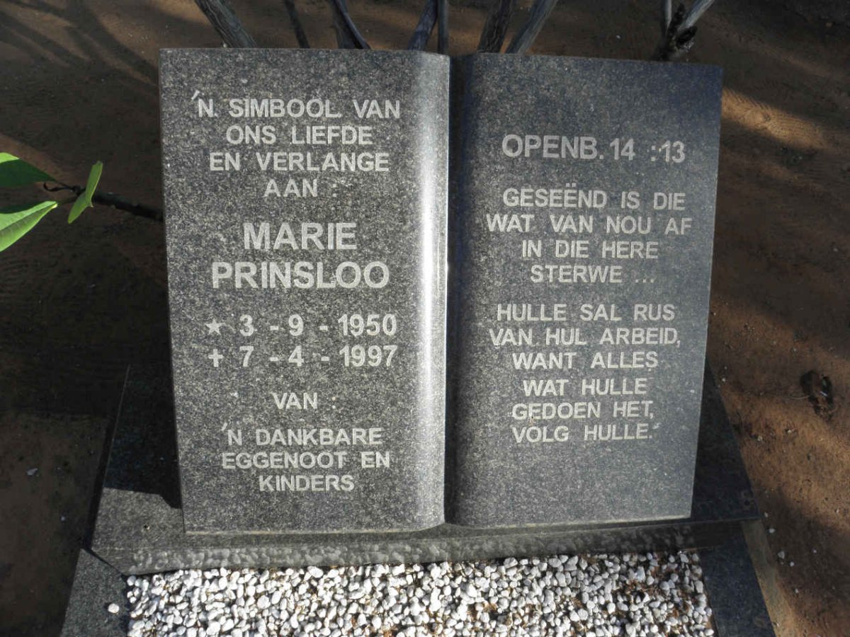PRINSLOO Marie 1950-1997
