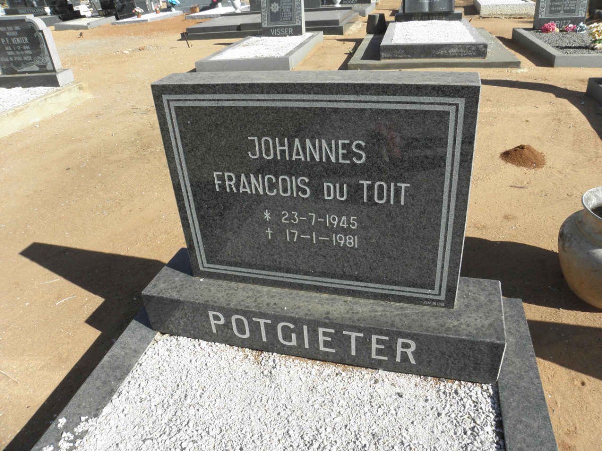 POTGIETER Johannes Francois Du Toit 1945-1981