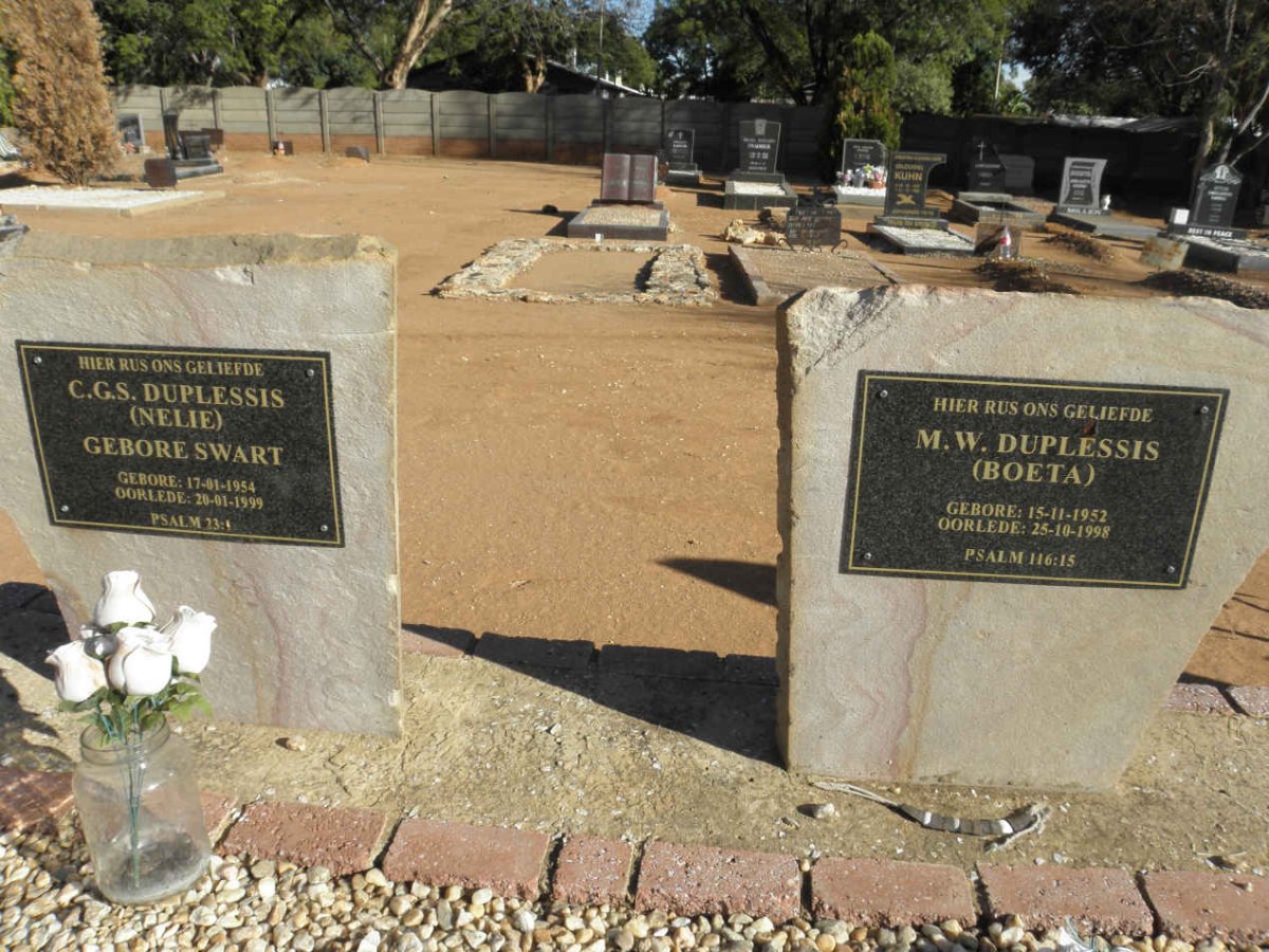PLESSIS M.W., du 1952-1998 &amp; C.G.S. SWART 1954-1999