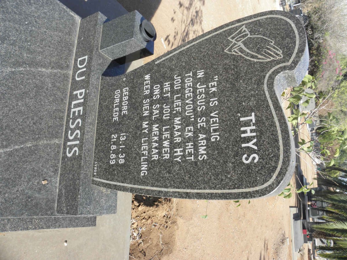PLESSIS Thys, du 1938-1989