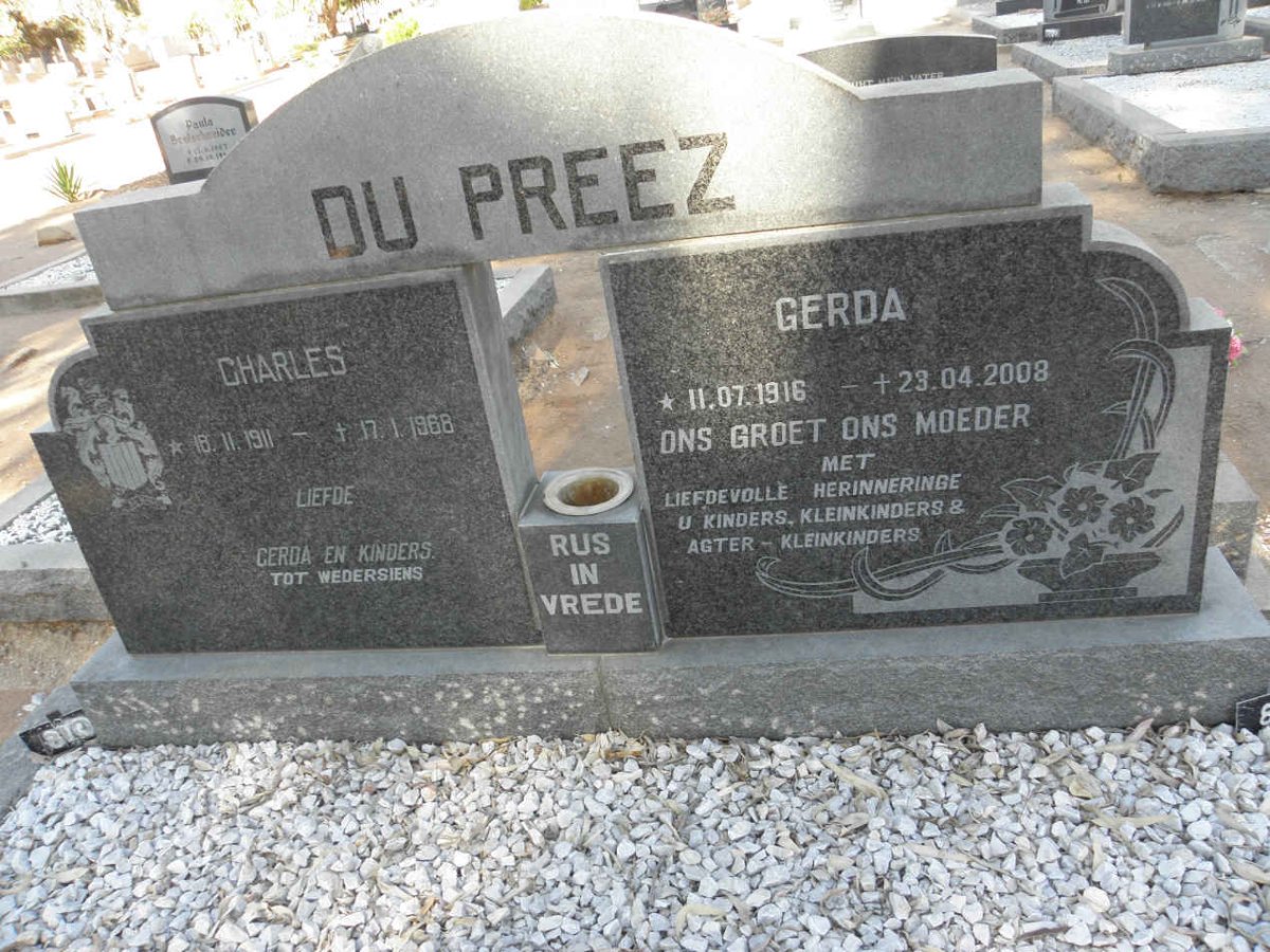 PREEZ Charles, du 1911-1968 &amp; Gerda 1916-2008