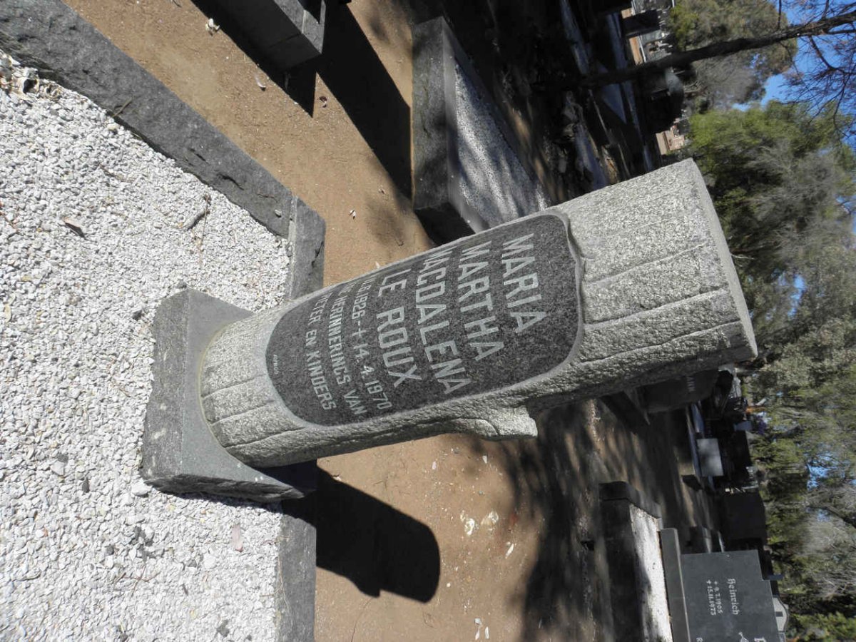 ROUX Maria Martha Magdalena, le 1926-1970