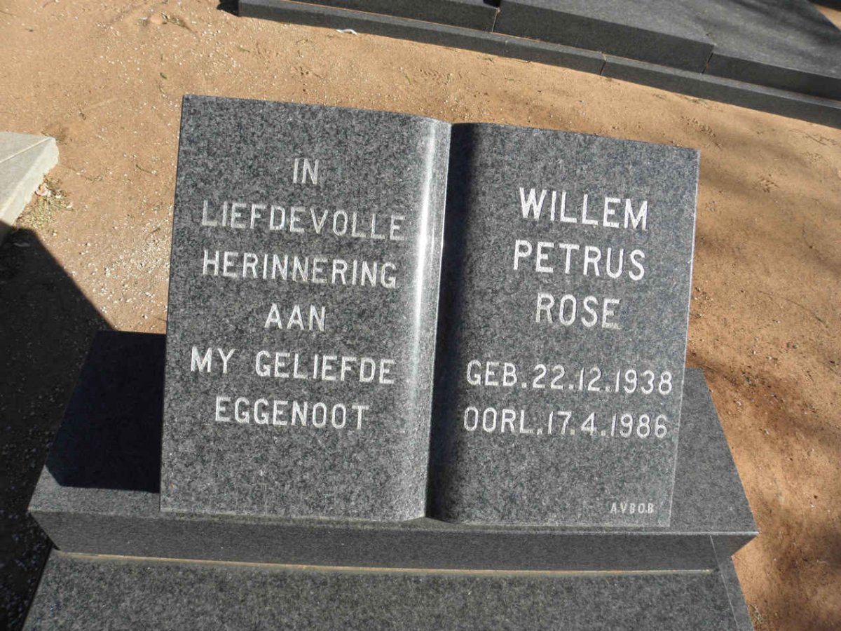 ROSE Willem Petrus 1938-1986