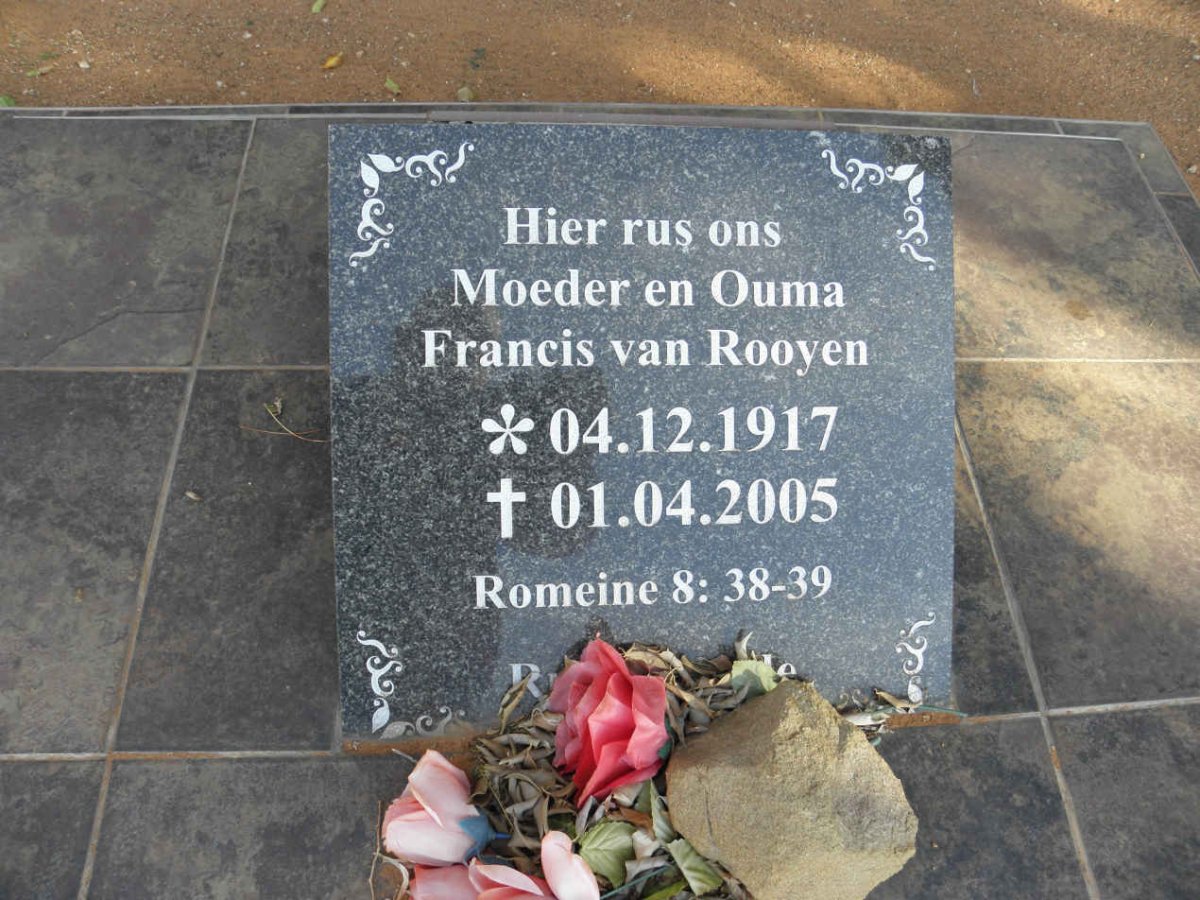 ROOYEN Francis, van 1917-2005