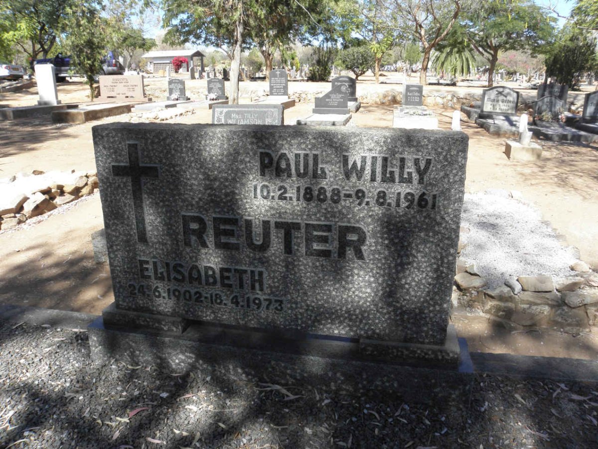 REUTER Paul Willy 1888-1961 &amp; Elisabeth 1902-1973