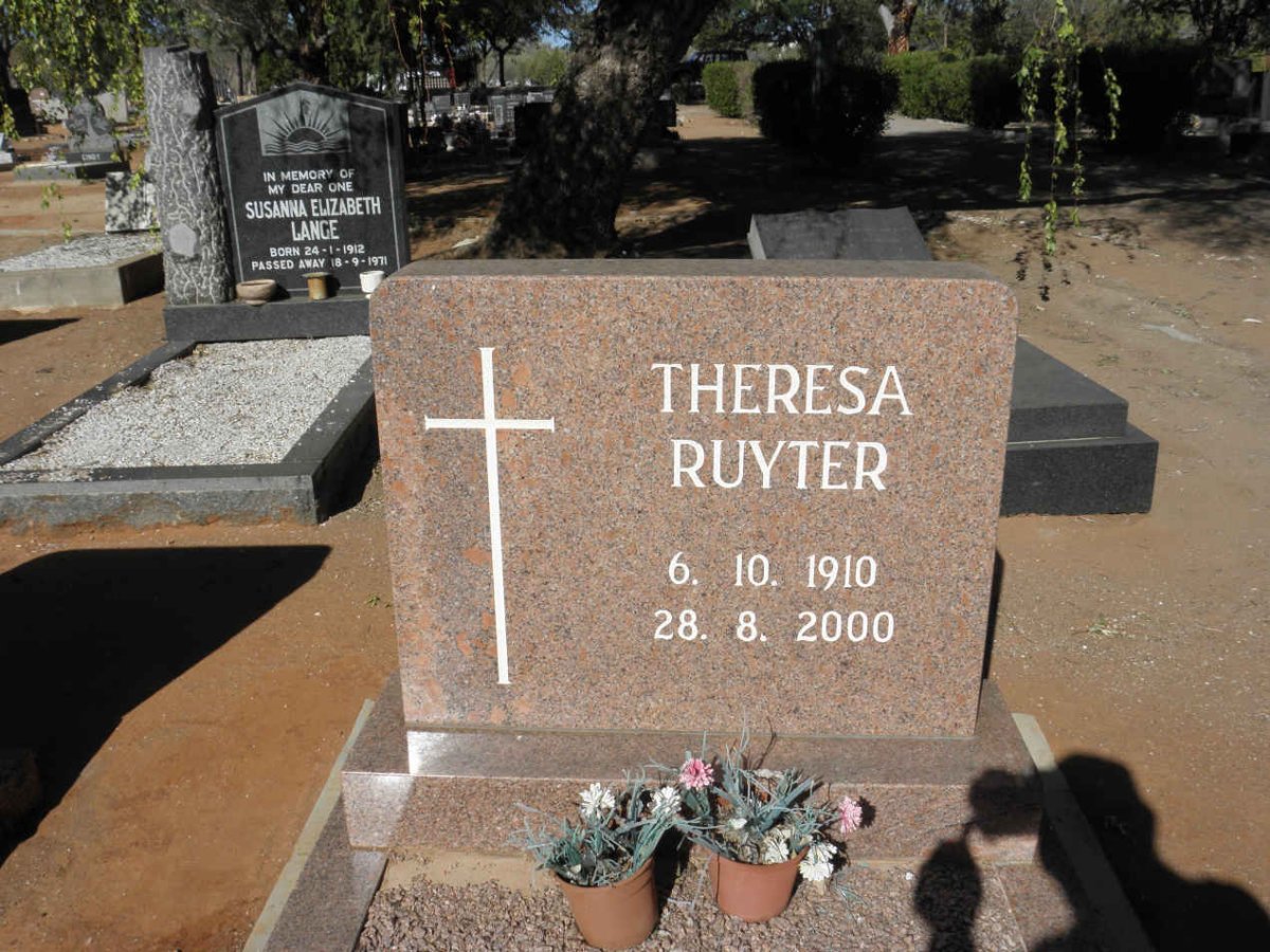 RUYTER Theresa 1910-2000