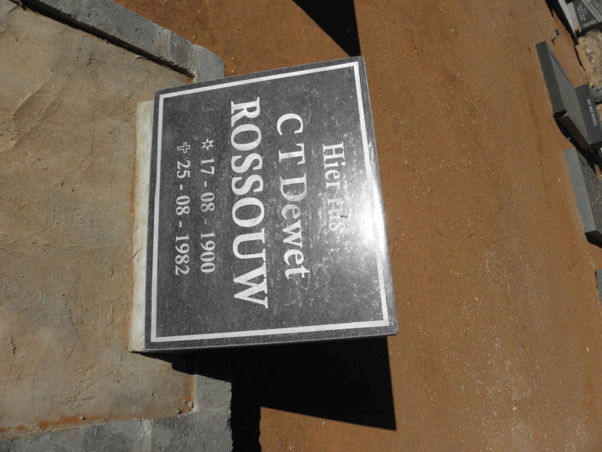ROSSOUW C.T. Dewet 1900-1982