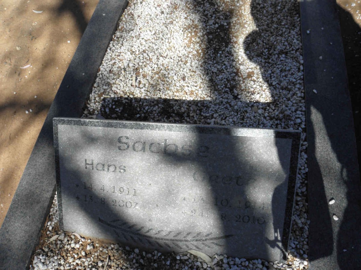 SACHSE Hans 1911-2007 &amp; Grete 1914-2010