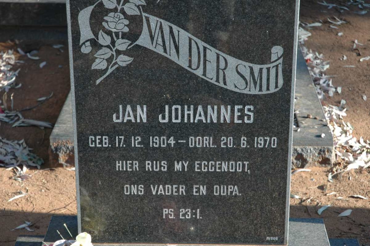 SMIT Jan Johannes, van der 1904-1970