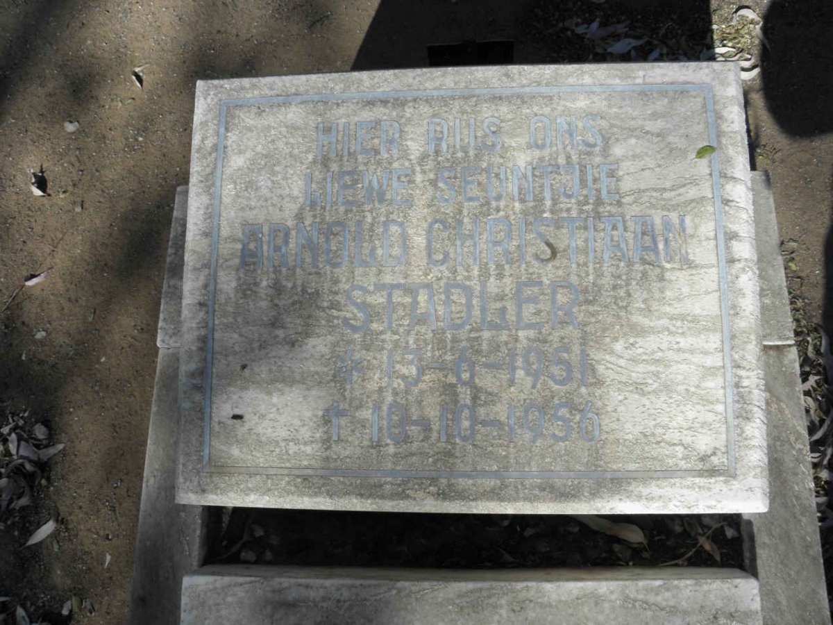 STADLER Arnold Christiaan 1951-1956
