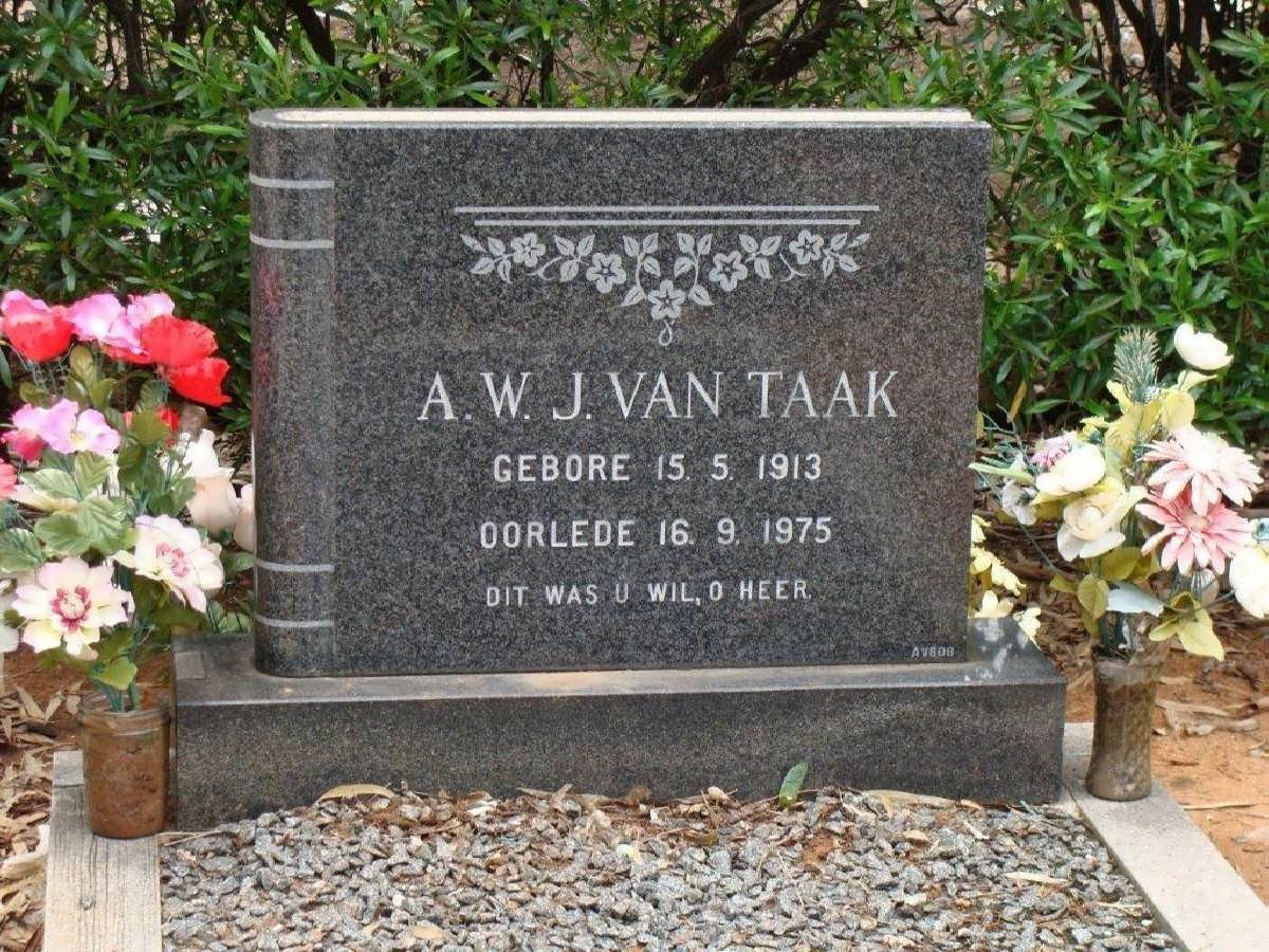 TAAK Adriaan Willem Jacobus, van 1913-1975