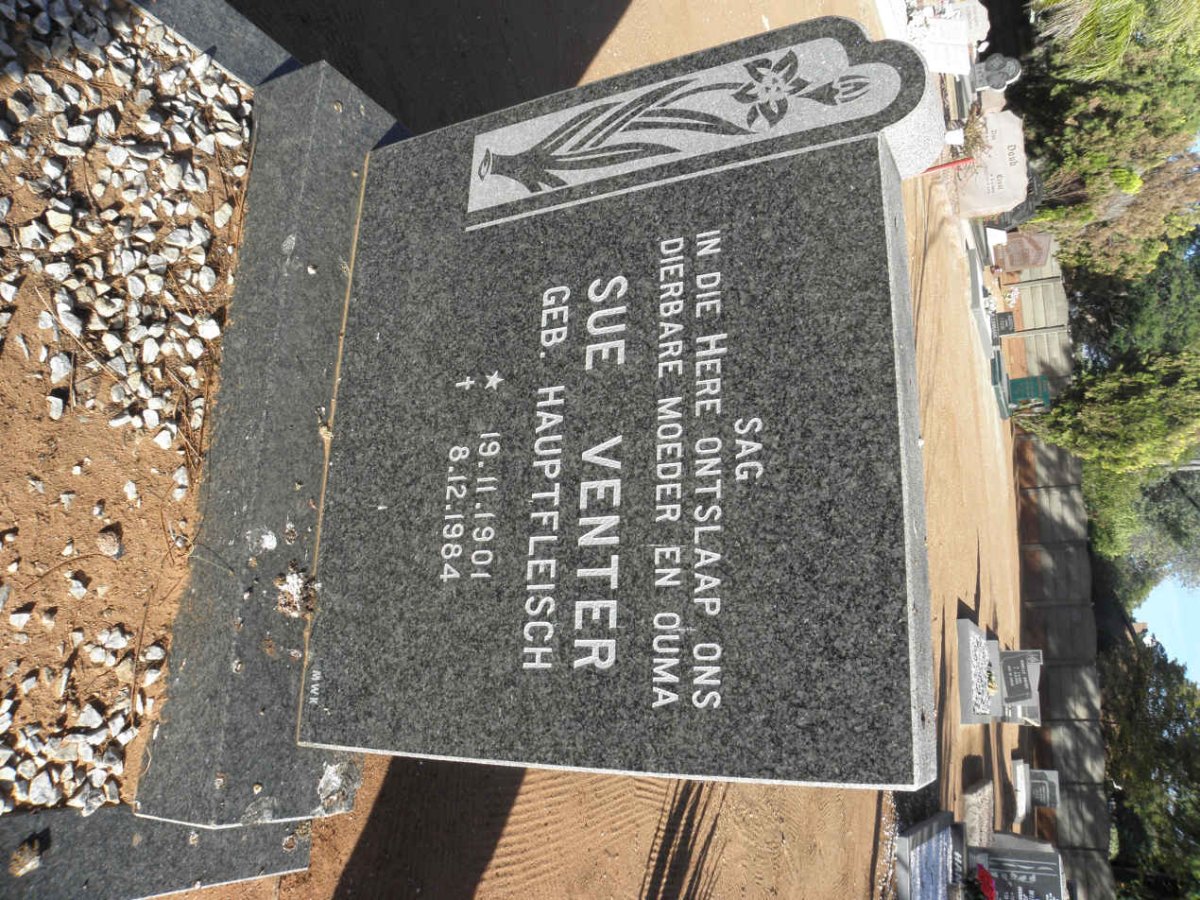VENTER Sue nee HAUPTFLEISCH 1901-1984