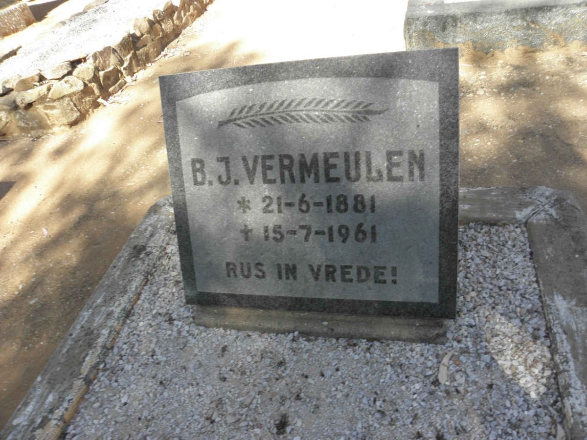 VERMEULEN B.J. 1881-1961