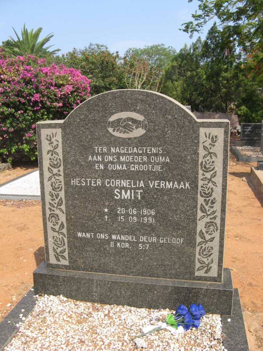 VERMAAK Hester Cornelia nee SMIT 1906-1991
