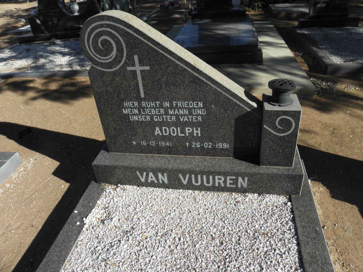 VUUREN Adolph, van 1941-1991
