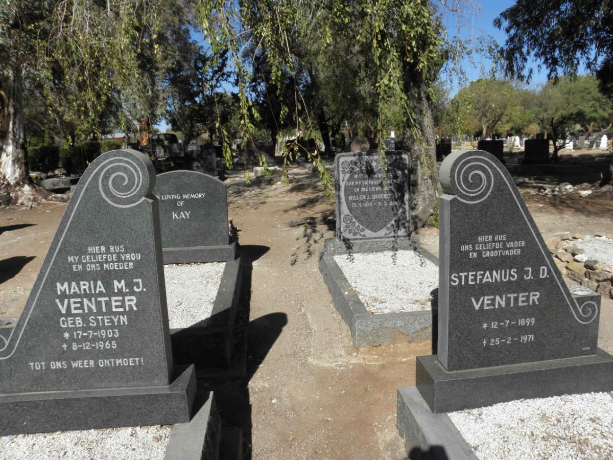 VENTER Stefanus J.D. 1899-1971 &amp; Maria M. J. STEYN 1903-1965