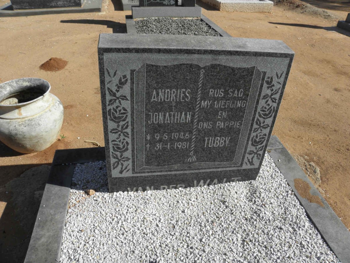 WALT Andries Jonathan, van der 1946-1981