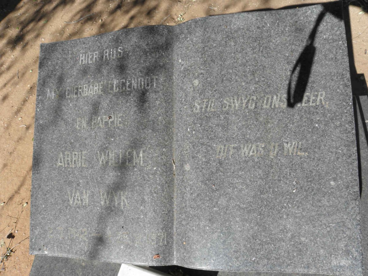 WYK Arrie Willem, van 1942-1971