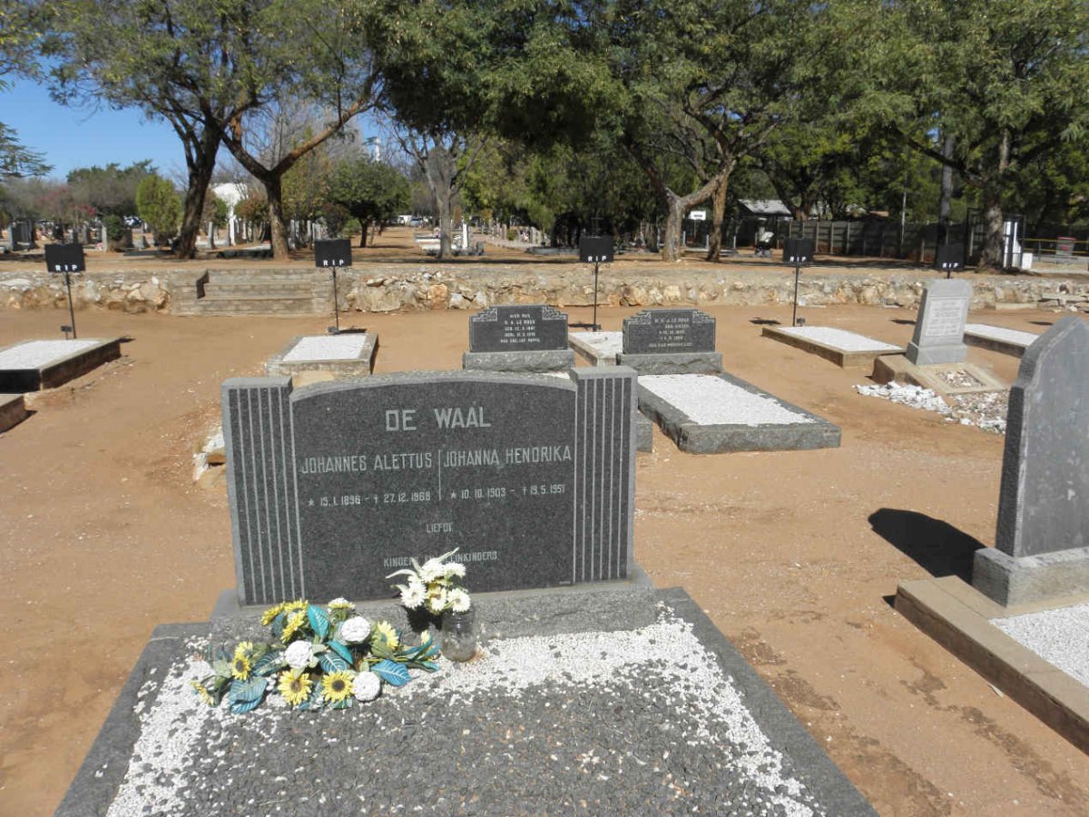 WAAL Johannes Alettus, de 1896-1968 &amp; Johanna Hendrika 1903-1951