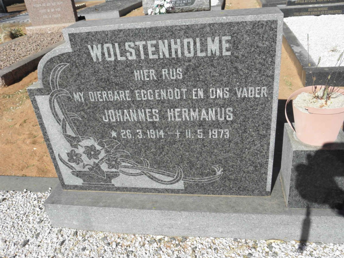 WOLSTENHOLME Johannes Hermanus 1914-1973
