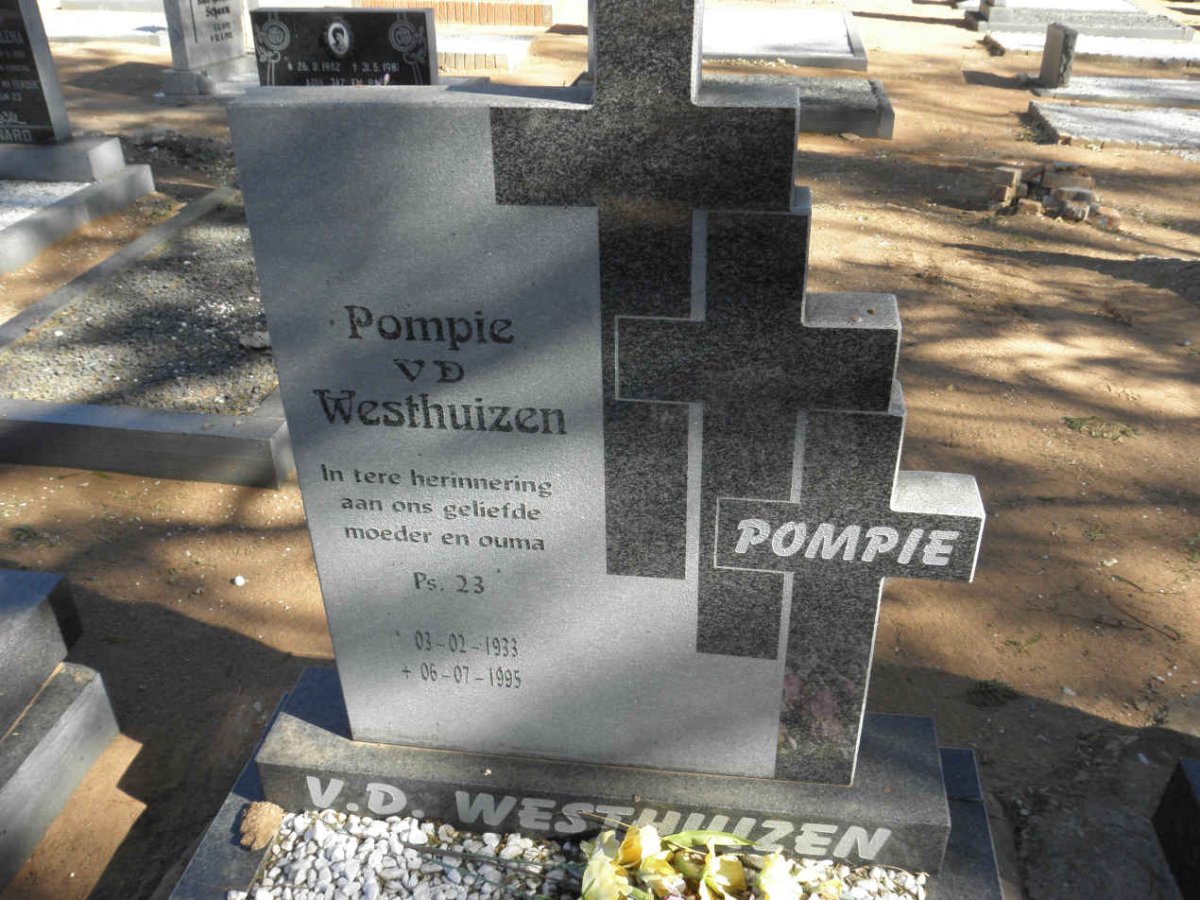 WESTHUIZEN Pompie, v.d. 1933-1995