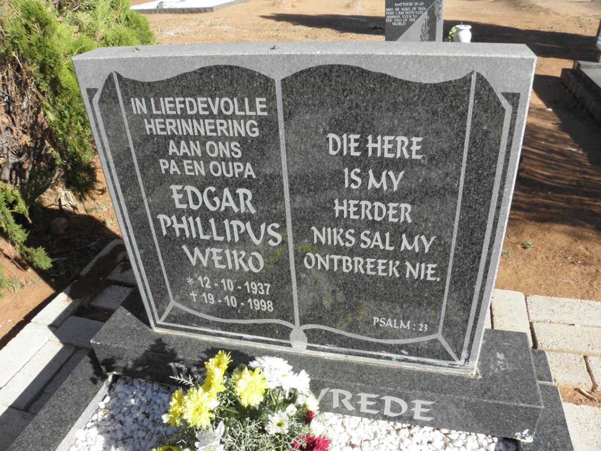 WEIKO Edgar Phillipus 1937-1998