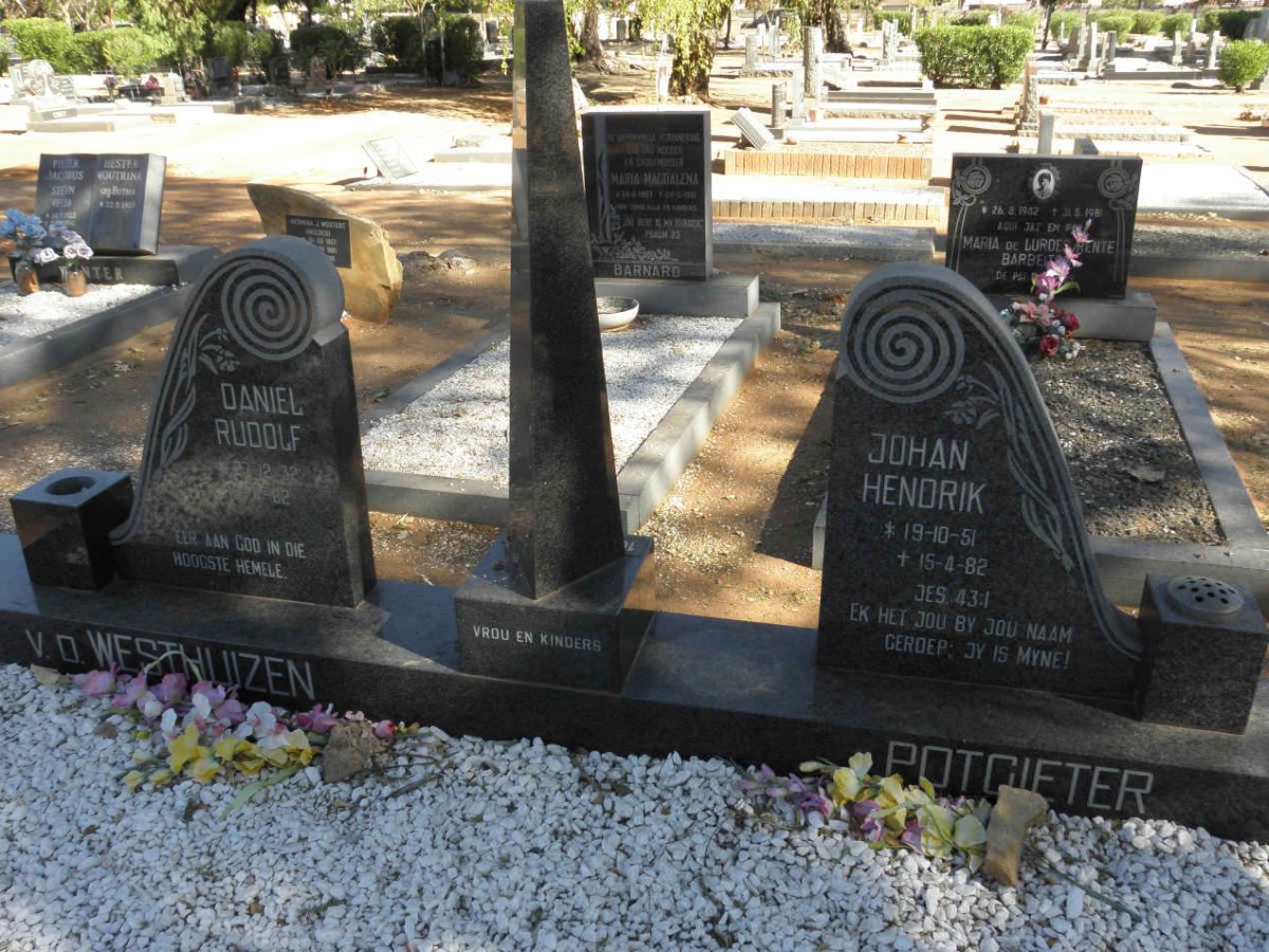 WESTHUIZEN Daniel Rudolf, v.d. 1932-1982 :: POTGIETER Johan Hendrik 1951-1982