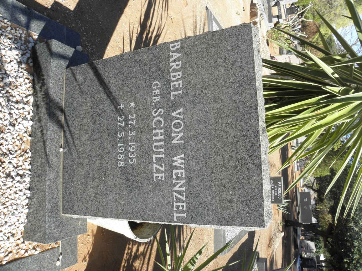 WENZEL Barbel, von nee SCHULZE 1935-1988