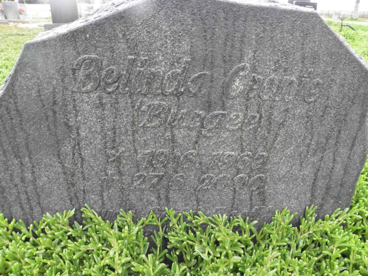 BURGER Belinda Cronje 1969-2000