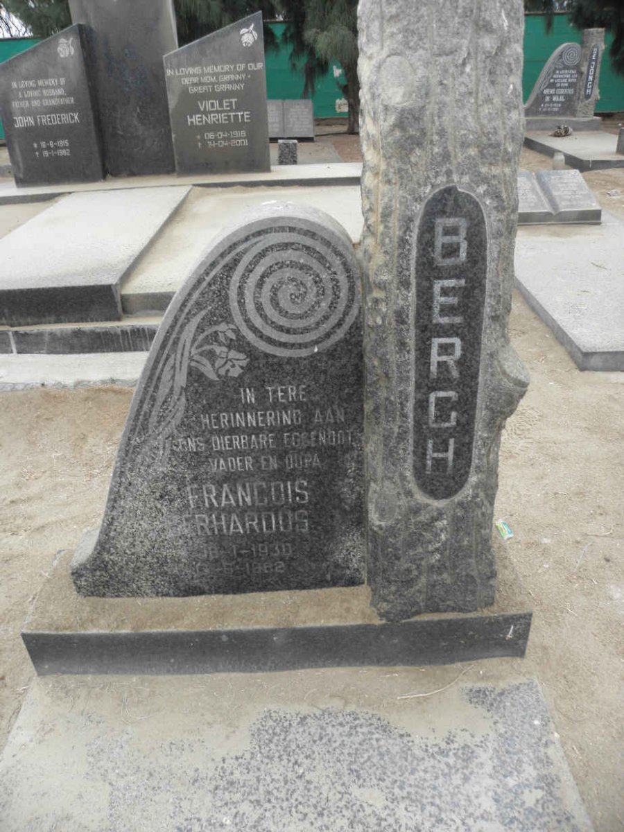 BERGH Francois Gerhardus 1930-1982