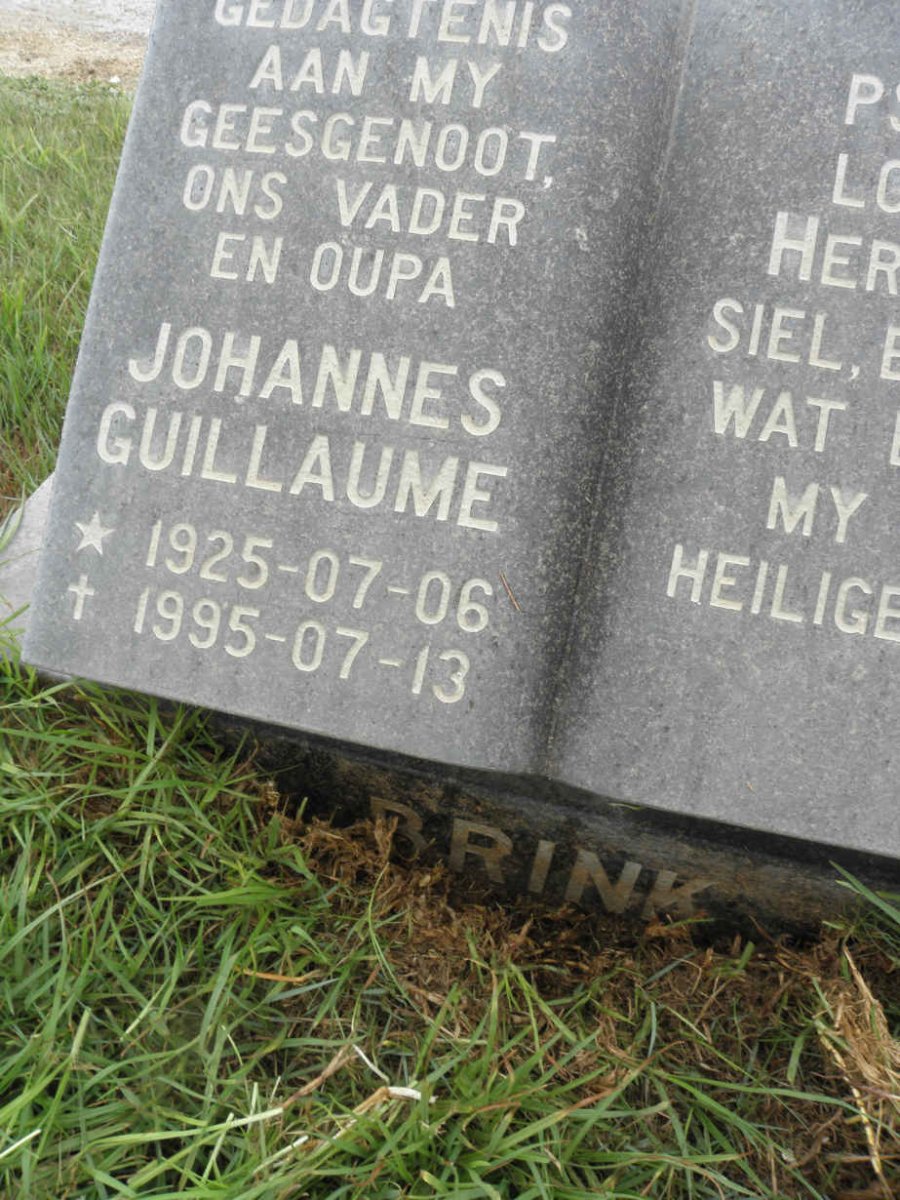 BRINK Johannes Guillaume 1925-1995