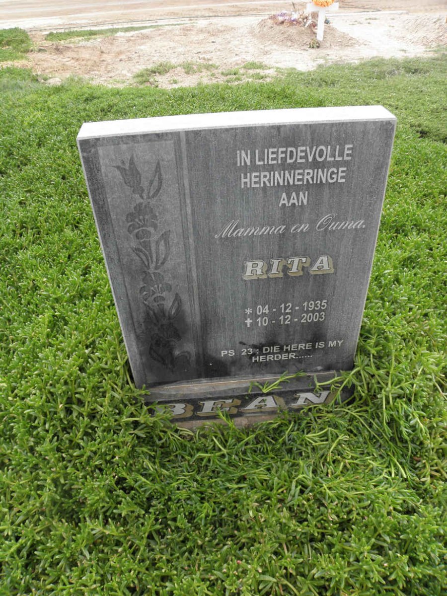 BEAN Rita 1935-2003