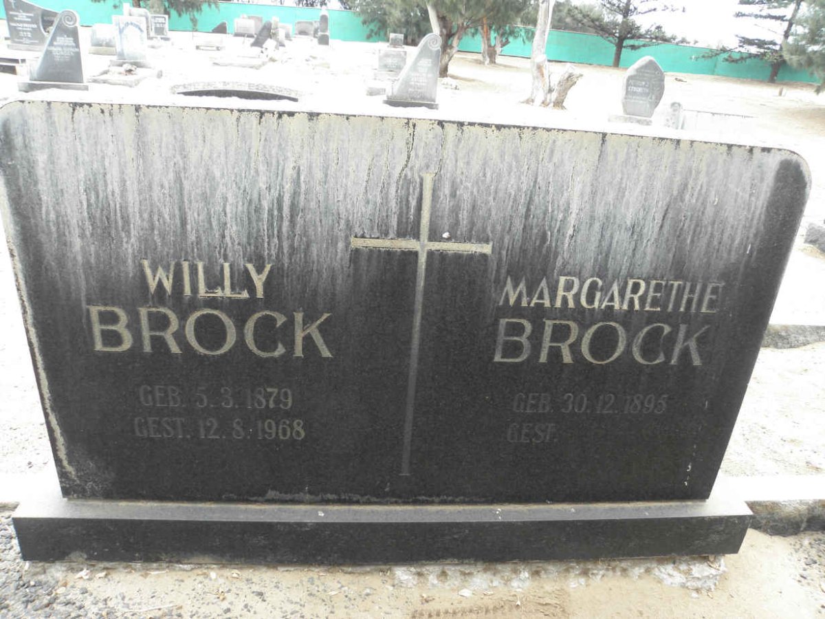 BROCK Willy 1879-1968 &amp; Margarethe 1895-