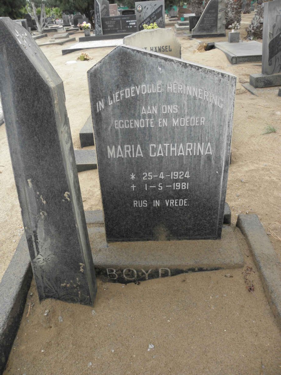 BOYD Maria Catharina 1924-1981