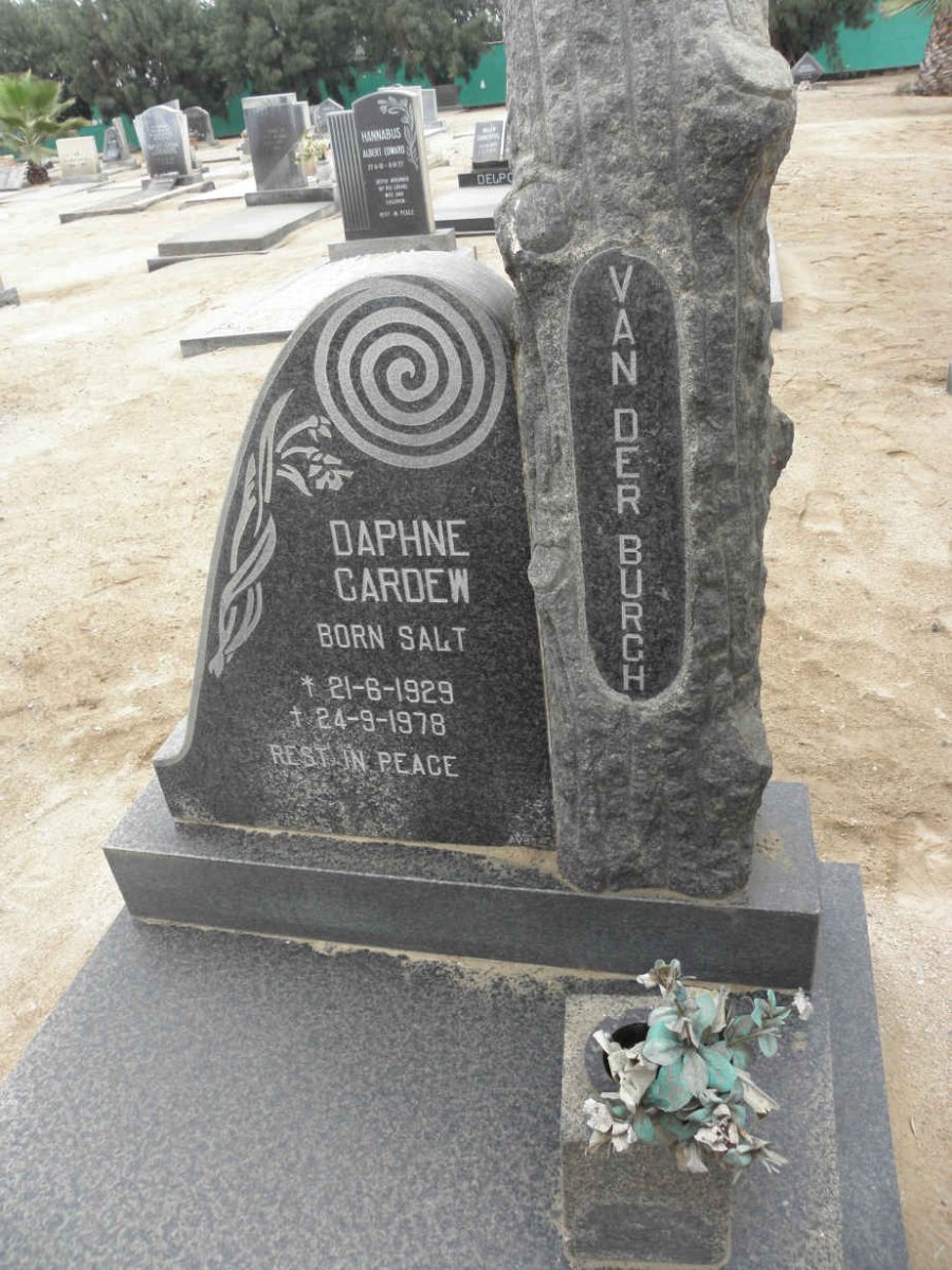 BURGH Daphne Cardew, van der nee SALT 1929-1978