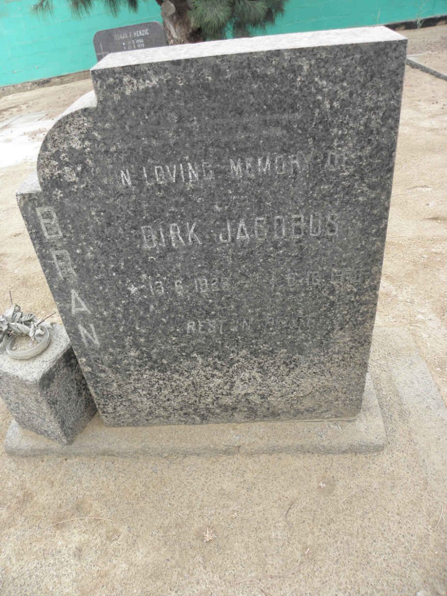 BRAND Dirk Jacobus 1923-1970
